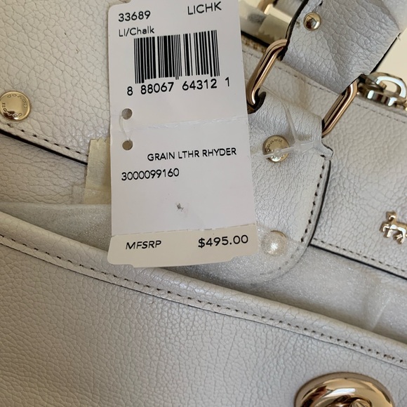 NWT Coach Chalk Rhyder Satchel With Shoulder Strap
& Dust Bag. - Picture 6 of 14